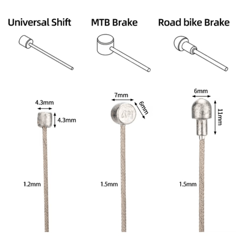 ZTTO Stainless Steel Bicycle Shift Brake Inner Cable UltraSmooth 2100mm 11