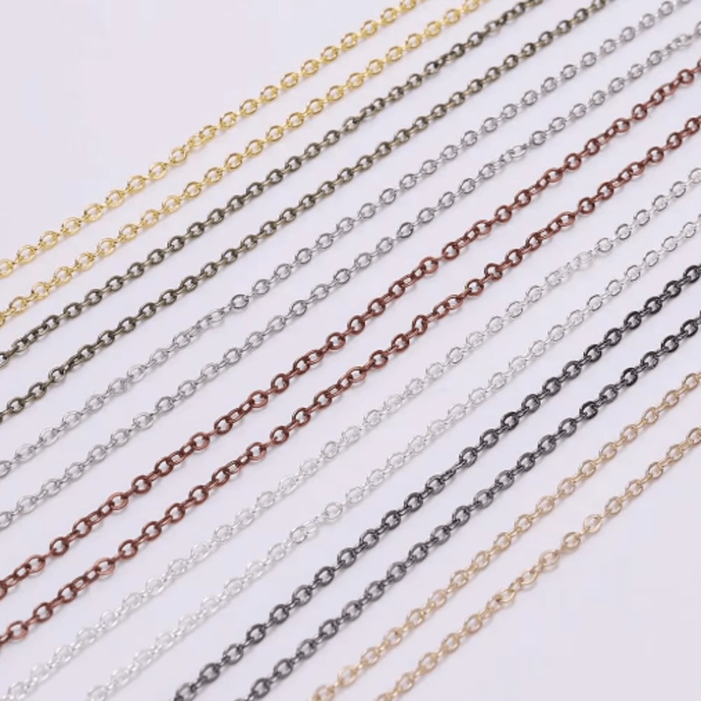 5m Gold And Bronze Plated Necklace Chain For Jewelry Making DIY Crafting Supply 10