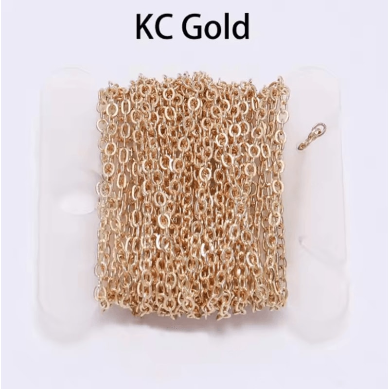5m Gold And Bronze Plated Necklace Chain For Jewelry Making DIY Crafting Supply 3