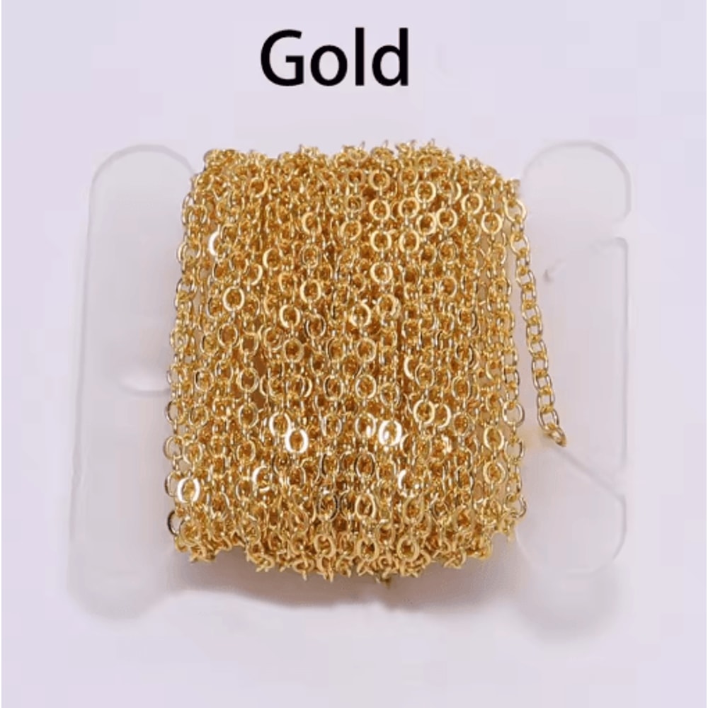 5m Gold And Bronze Plated Necklace Chain For Jewelry Making DIY Crafting Supply 4
