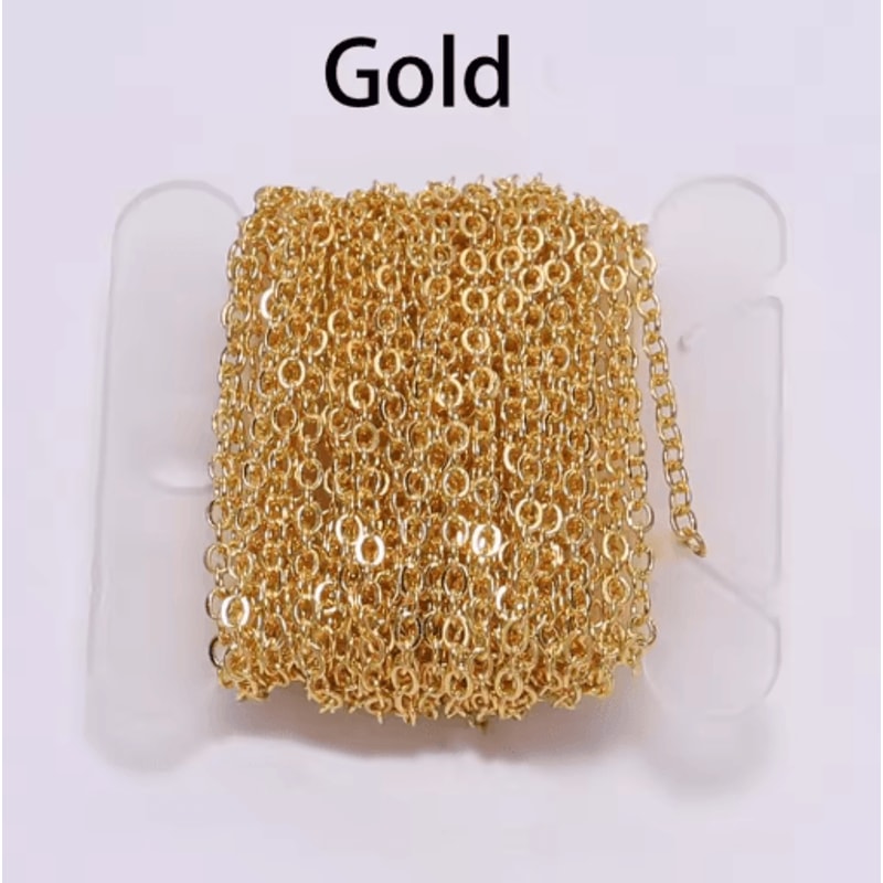 5m Gold And Bronze Plated Necklace Chain For Jewelry Making DIY Crafting Supply 4