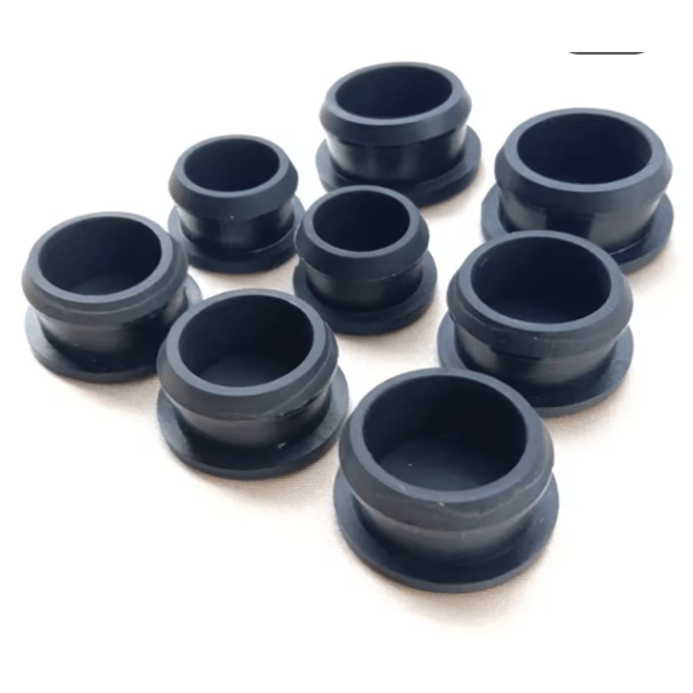 Black Silicone Rubber T Type Plug Set High Temperature SnapOn End Caps 25 To 506mm 0