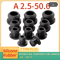 Black Silicone Rubber T Type Plug Set High Temperature SnapOn End Caps 25 To 506mm 4