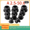 Black Silicone Rubber T Type Plug Set High Temperature SnapOn End Caps 25 To 506mm 4