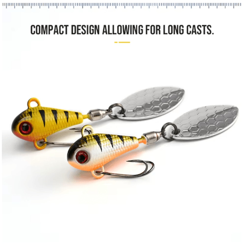 BLUX Spintail Metal Fishing Lure Mag Tail Spinner Shad Vib Jig 45g 7g 11g 8