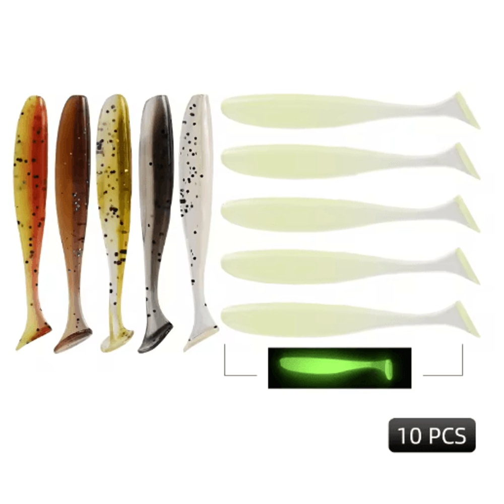 MEREDITH Easy Shiner Soft Fishing Lures Silicone Shad Baits 50mm To 100mm 3