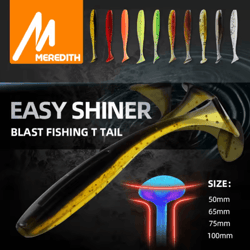 meredith easy shiner soft fishing lures silicone shad baits 50mm to 100mm
