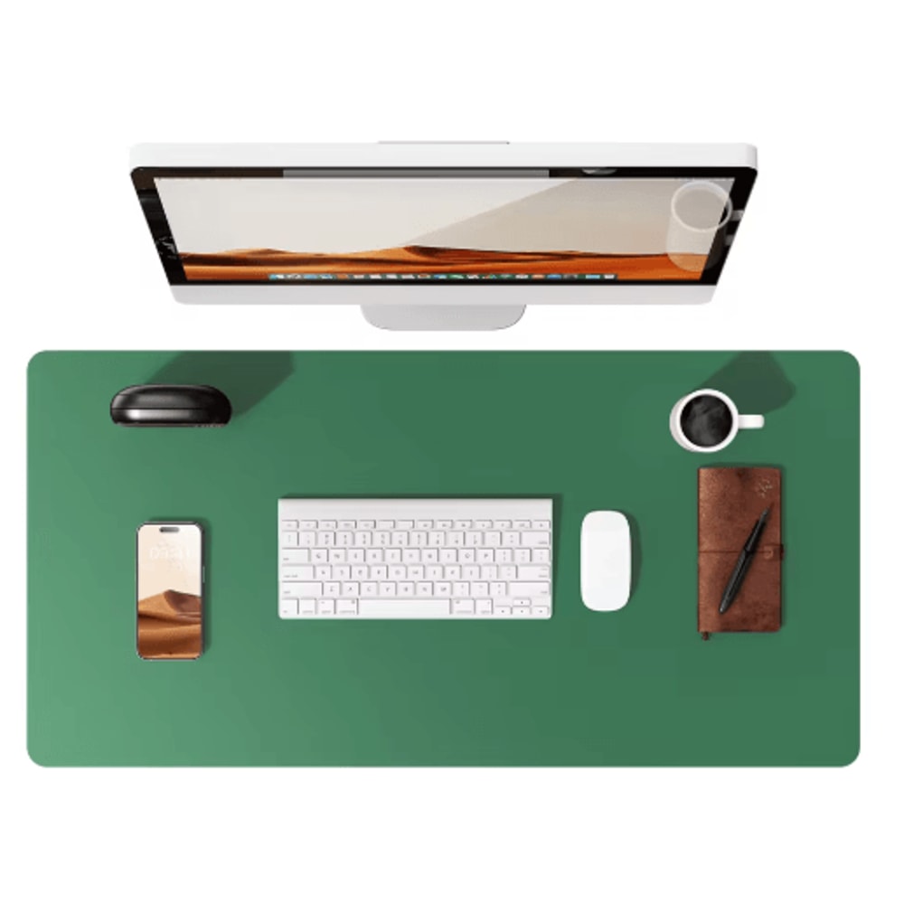 Large PU Leather Desk Pad Protector Non Slip Office Desk Mat For Laptop And Mouse 1