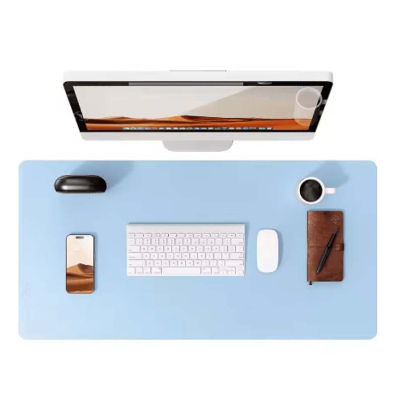 Large PU Leather Desk Pad Protector Non Slip Office Desk Mat For Laptop And Mouse 12