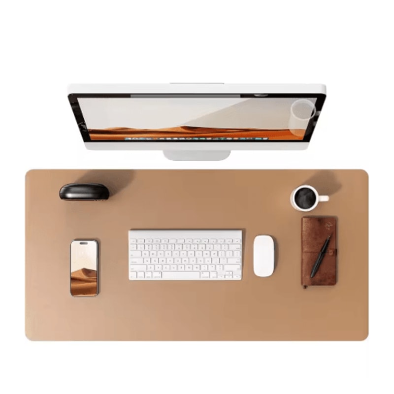 Large PU Leather Desk Pad Protector Non Slip Office Desk Mat For Laptop And Mouse 13