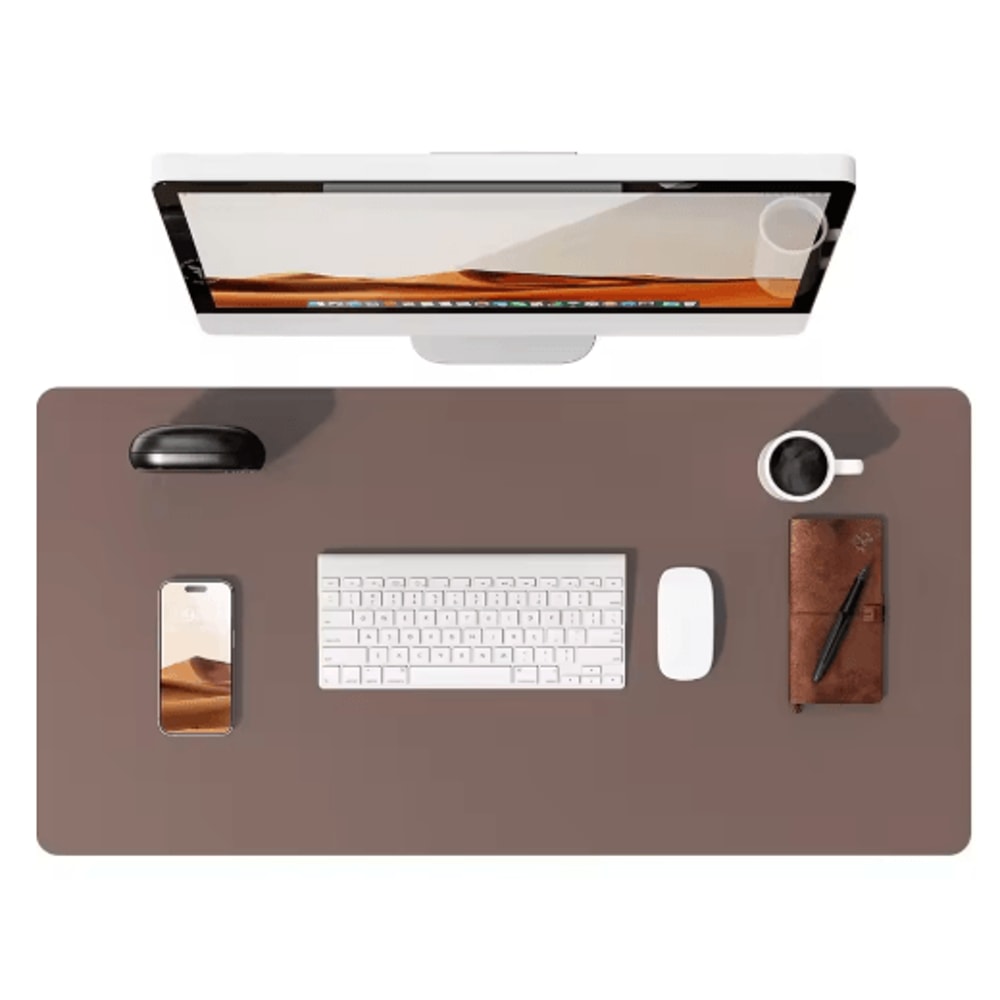 Large PU Leather Desk Pad Protector Non Slip Office Desk Mat For Laptop And Mouse 15