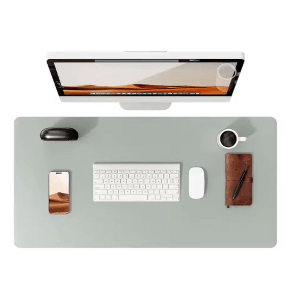 Large PU Leather Desk Pad Protector Non Slip Office Desk Mat For Laptop And Mouse 4