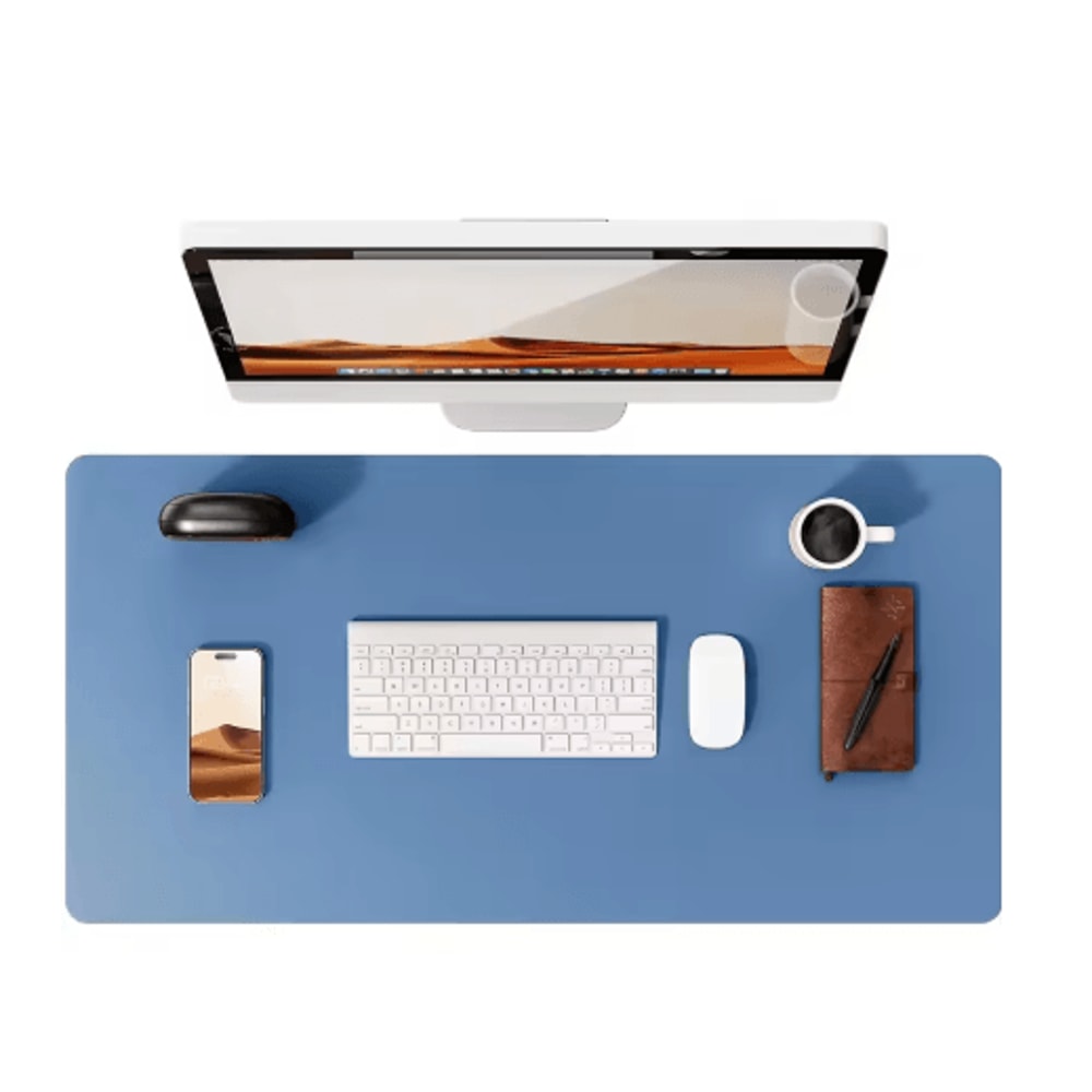 Large PU Leather Desk Pad Protector Non Slip Office Desk Mat For Laptop And Mouse 5