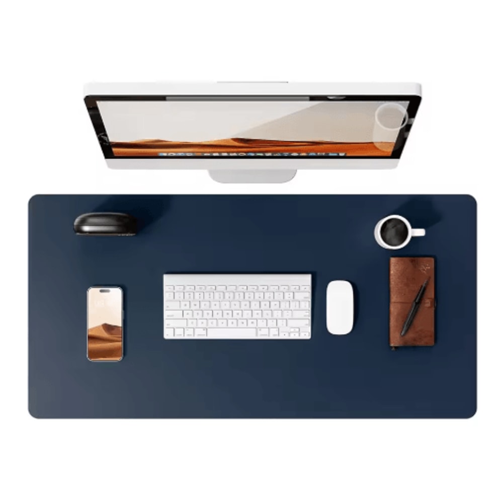 Large PU Leather Desk Pad Protector Non Slip Office Desk Mat For Laptop And Mouse 6