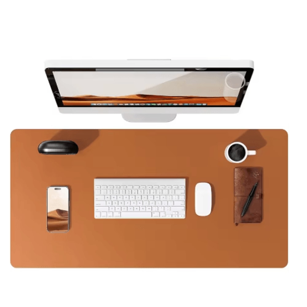 Large PU Leather Desk Pad Protector Non Slip Office Desk Mat For Laptop And Mouse 17