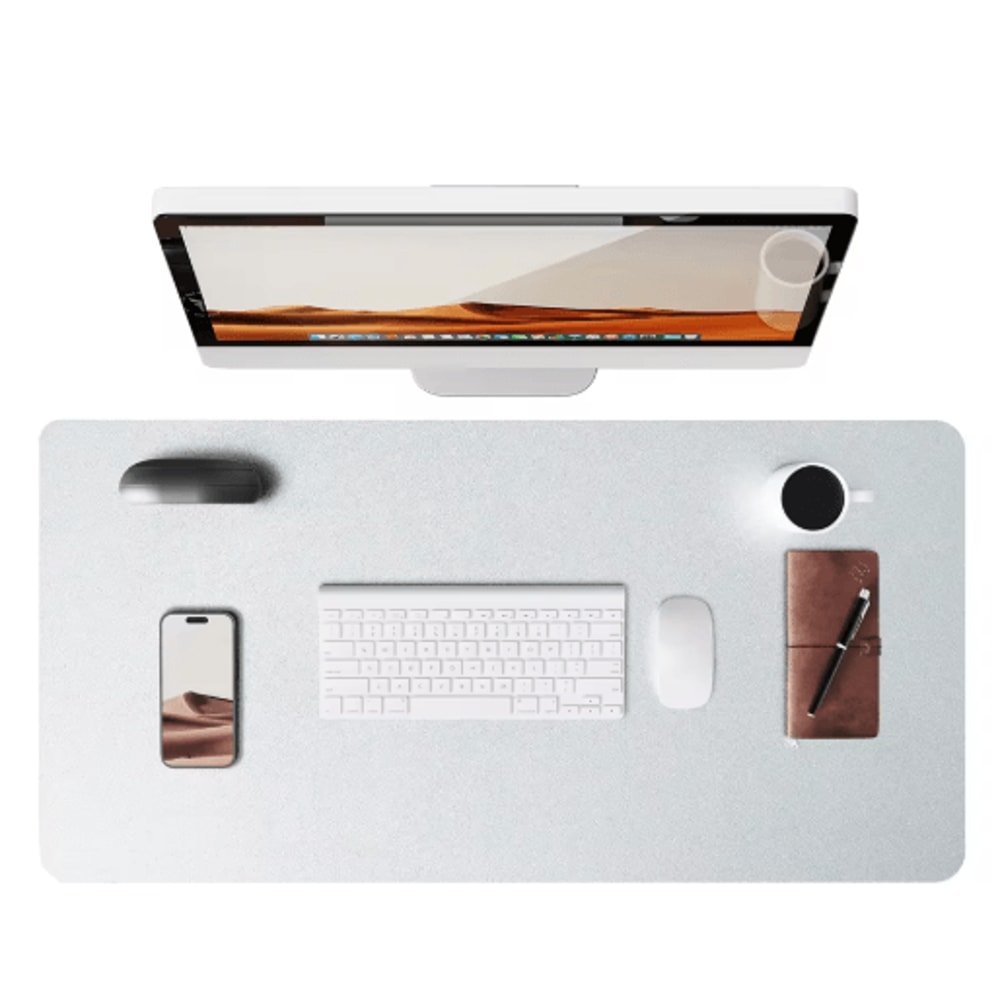 Large PU Leather Desk Pad Protector Non Slip Office Desk Mat For Laptop And Mouse 22