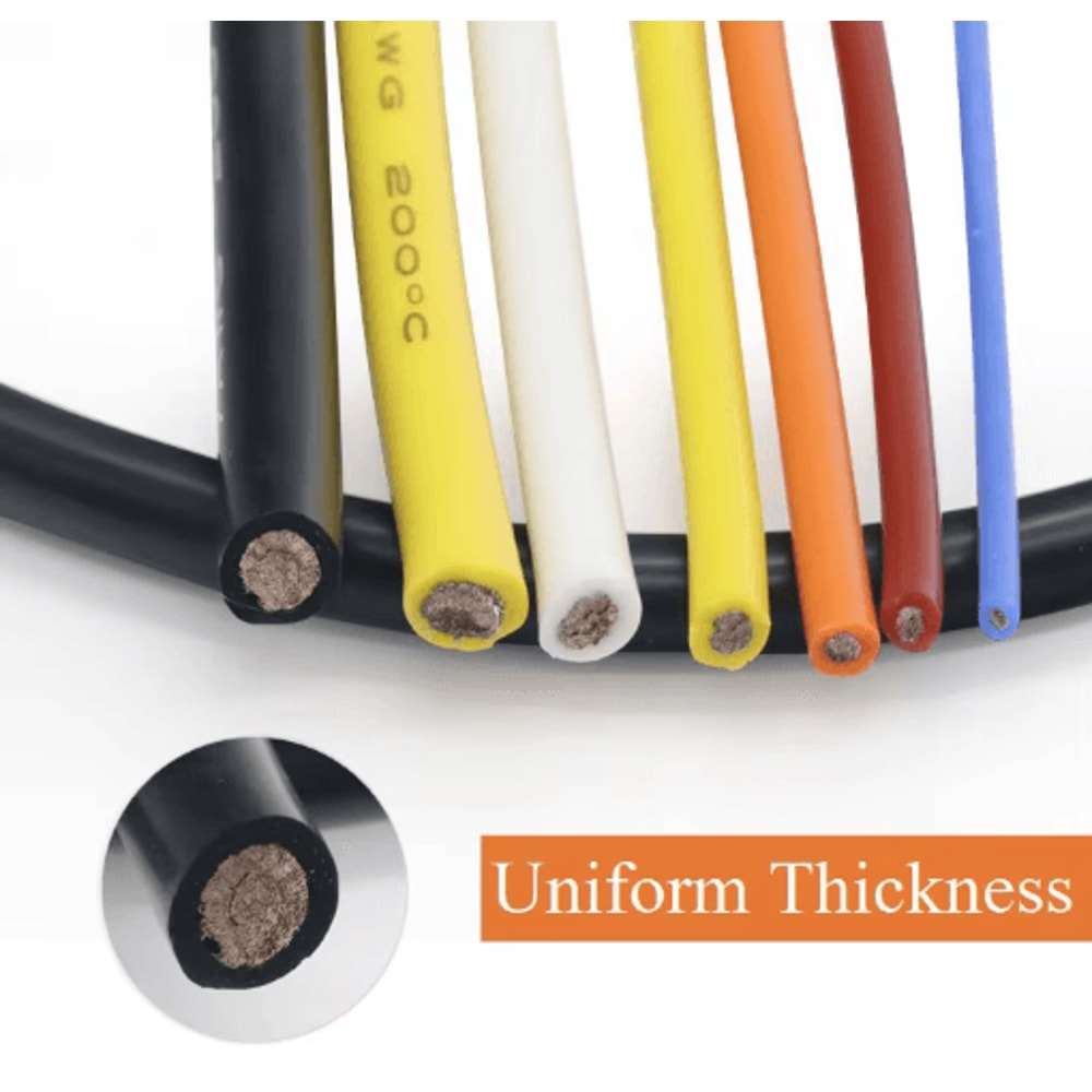 Ultra Soft Silicone Wire Cable Heat Resistant Flexible Copper Wire 8 30 AWG 1M 5M 1