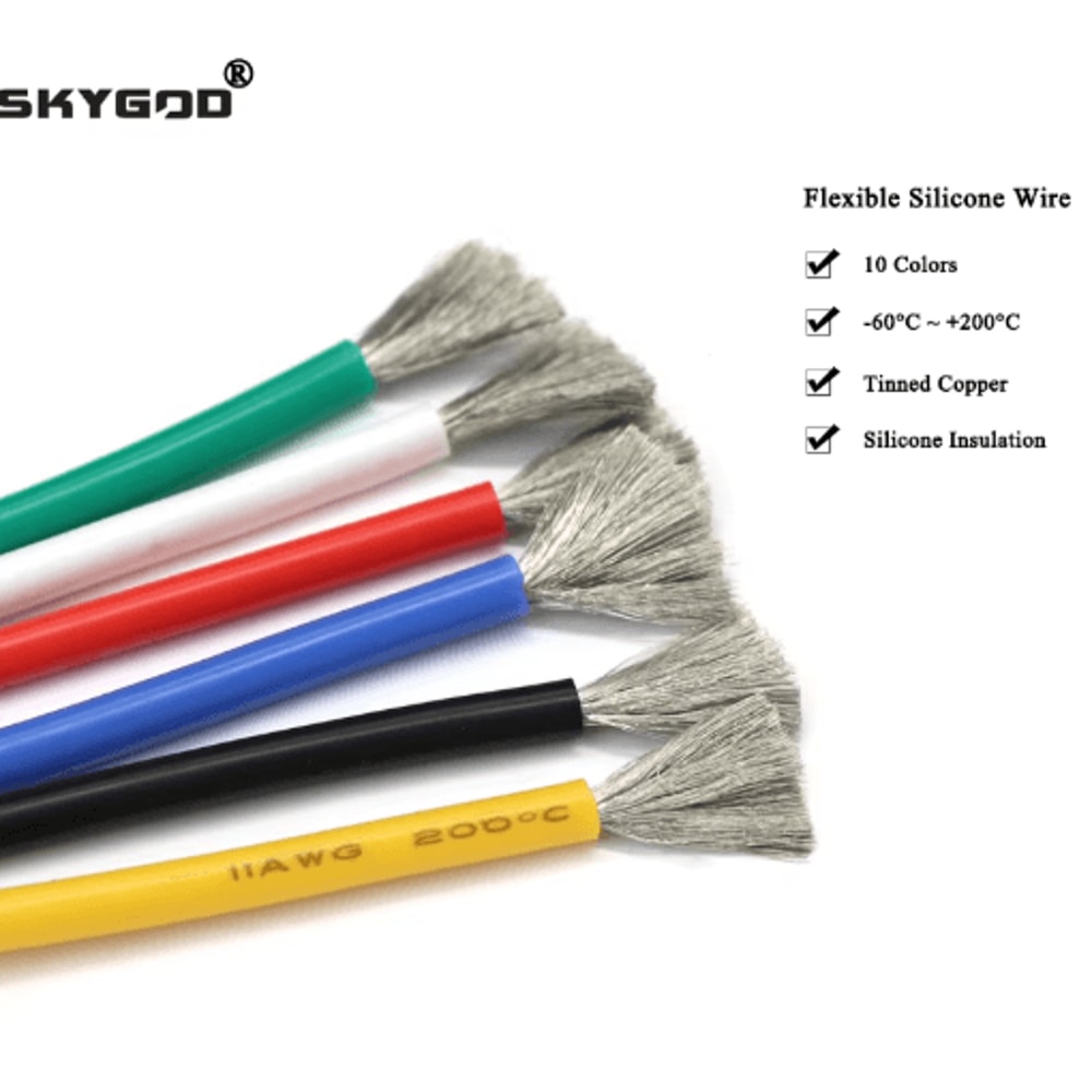Ultra Soft Silicone Wire Cable Heat Resistant Flexible Copper Wire 8 30 AWG 1M 5M 5