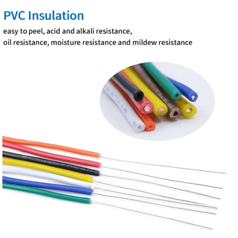 Single Core Tinned Copper Wire PVC Insulated Solid Electric Cable 14tto 26 AWG 5M 20M 3