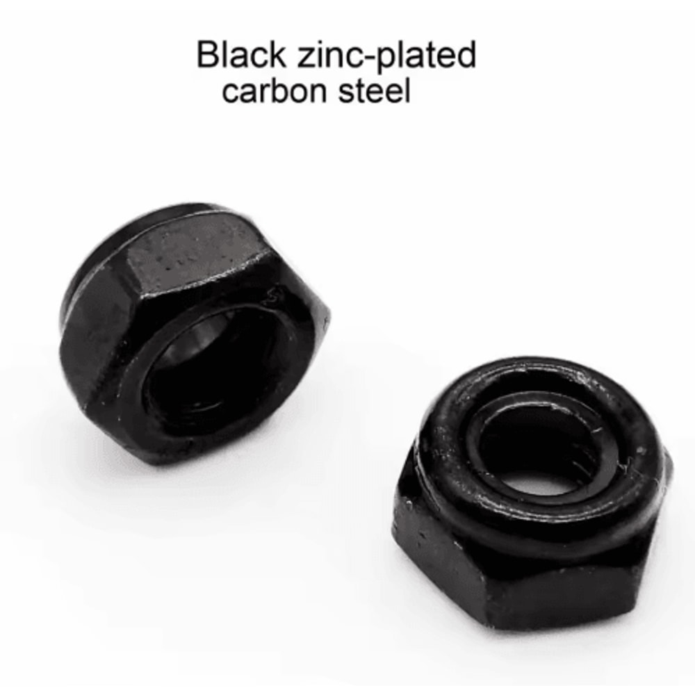 304 Stainless Steel Lock Nuts Black Hex Nylon Insert Lock Nuts M2M16 2