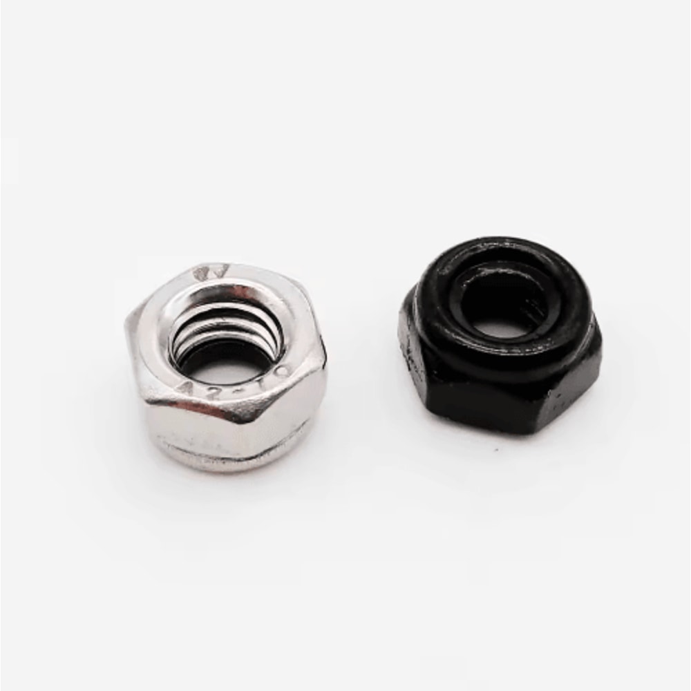 304 Stainless Steel Lock Nuts Black Hex Nylon Insert Lock Nuts M2M16 4