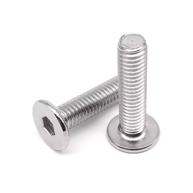 UltraThin 304 Stainless Steel Hex Socket Screws A270 Flat Wafer Allen Bolts M16M8 3