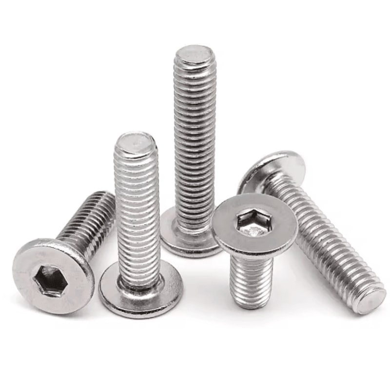 UltraThin 304 Stainless Steel Hex Socket Screws A270 Flat Wafer Allen Bolts M16M8 0