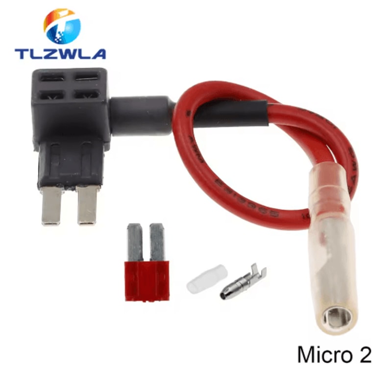 12V AddACircuit Fuse Tap Adapter Car Fuse Holder With 10A Blade Fuse Mini Micro Standard 3