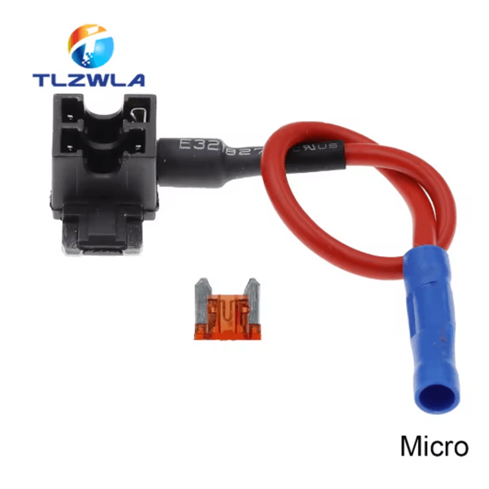 12V AddACircuit Fuse Tap Adapter Car Fuse Holder With 10A Blade Fuse Mini Micro Standard 8