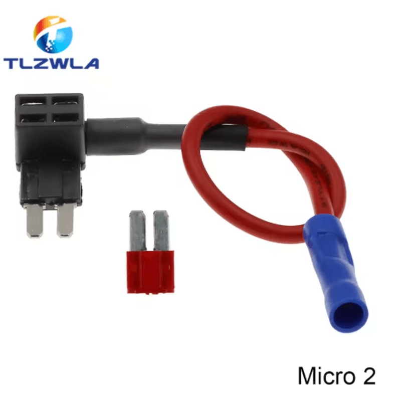 12V AddACircuit Fuse Tap Adapter Car Fuse Holder With 10A Blade Fuse Mini Micro Standard 12