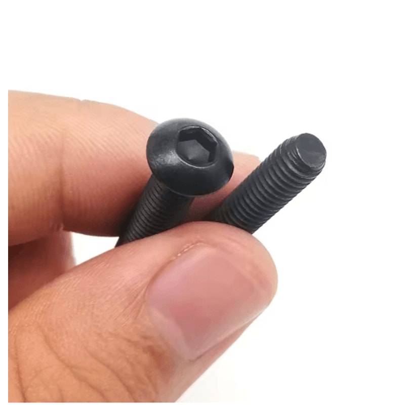 Black ISO7380 Button Head Screws Grade 109 Hex Socket Allen Bolts M16M8 2