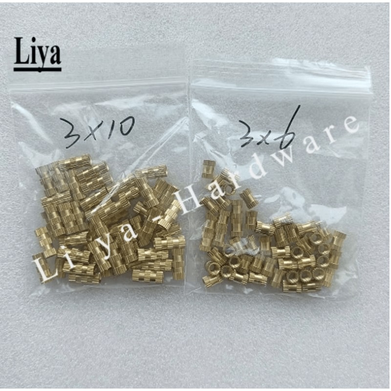 Brass Knurled Thread Insert Nuts Injection Molding Inserts M1M10 5100pcs 1