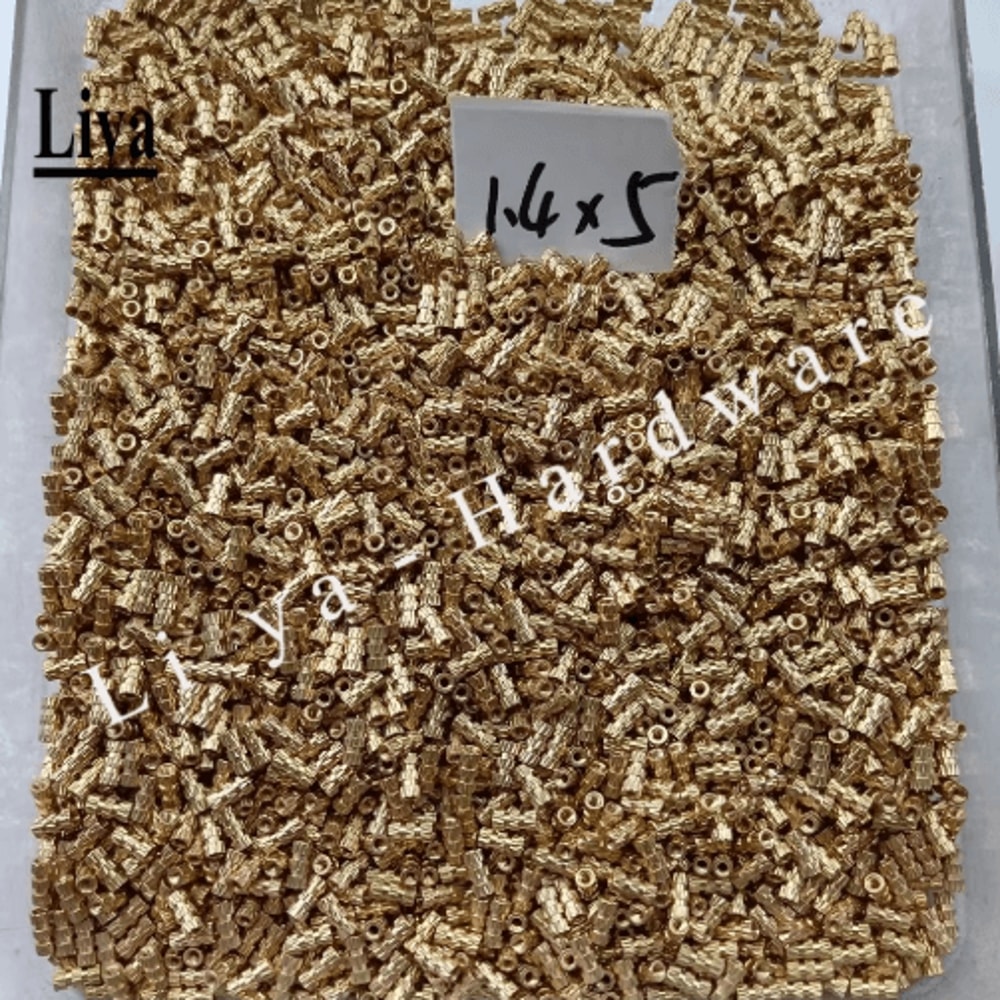 Brass Knurled Thread Insert Nuts Injection Molding Inserts M1M10 5100pcs 3