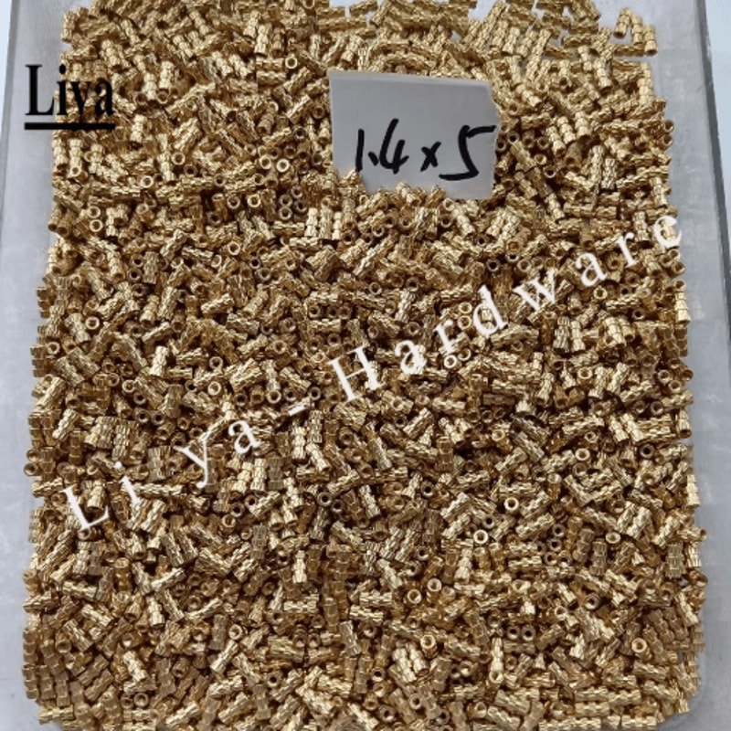 Brass Knurled Thread Insert Nuts Injection Molding Inserts M1M10 5100pcs 3