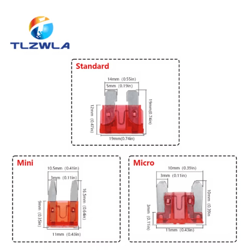 Waterproof 32V Automotive Fuse Holder With Standard Mini And Micro Blade Fuses 5
