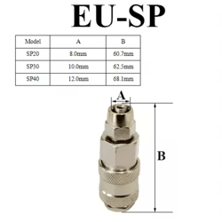 eu standard pneumatic quick connector for air hose and compressor fittings