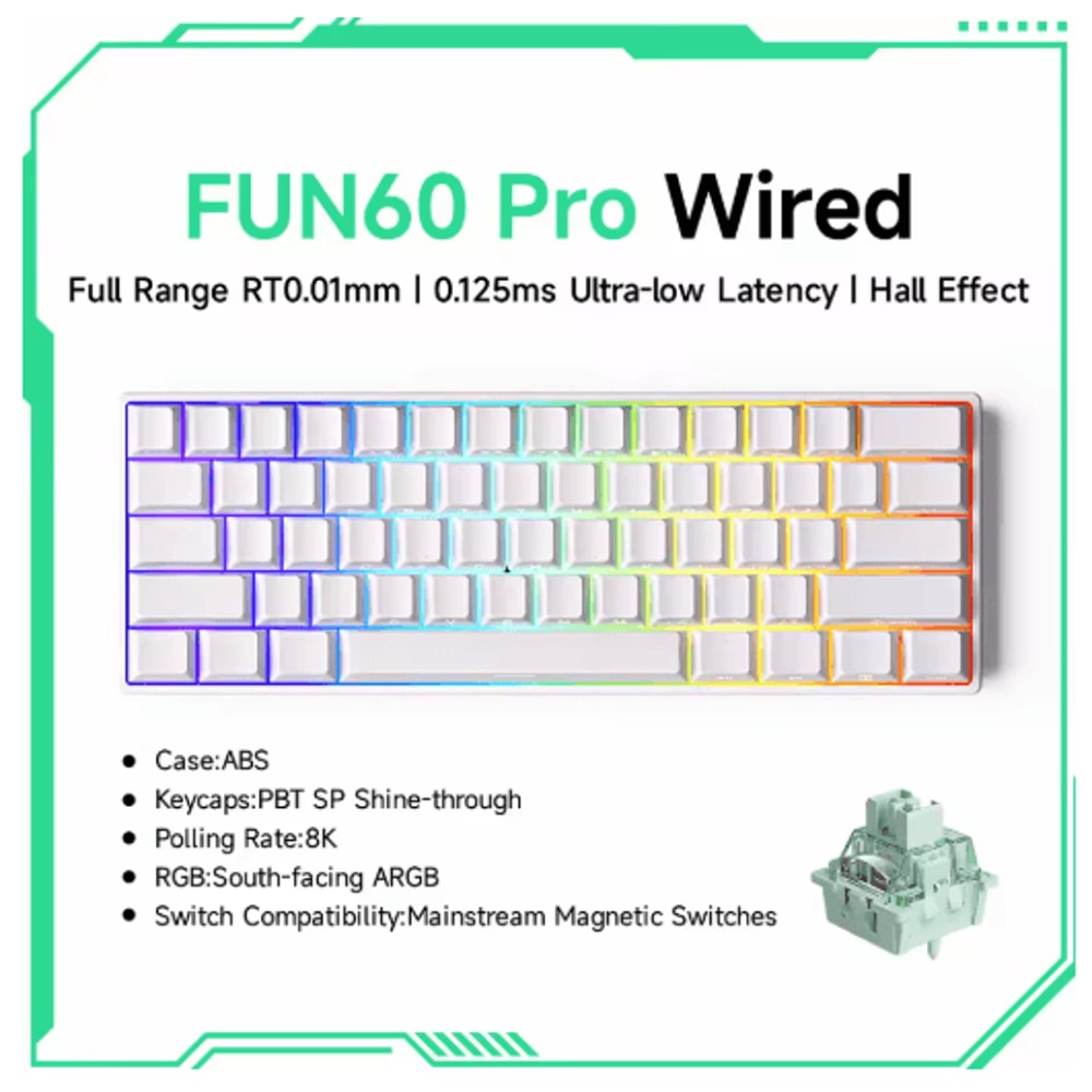 MONSGEEK FUN60 PRO MAX HE Magnetic Switch 60 Wireless Gaming Keyboard With Rapid Trigger 8K Polli 18