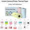 Kids Instant Camera Thermal Paper Refill Rolls BPAFree 57by25mm White NonAdhesive 9