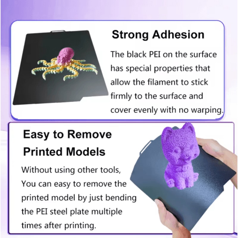 Smooth PEIPEOPET Build Plate For Bambu Lab X1C P1P P1S P2S A1 Series 19