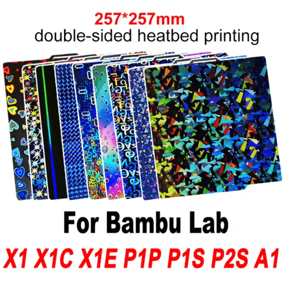 Smooth PEIPEOPET Build Plate For Bambu Lab X1C P1P P1S P2S A1 Series 0