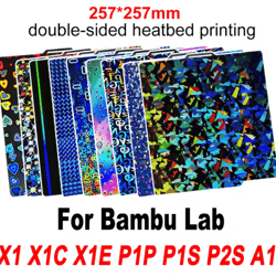 smooth pei/peo/pet build plate for bambu lab x1c, p1p, p1s, p2s & a1 series