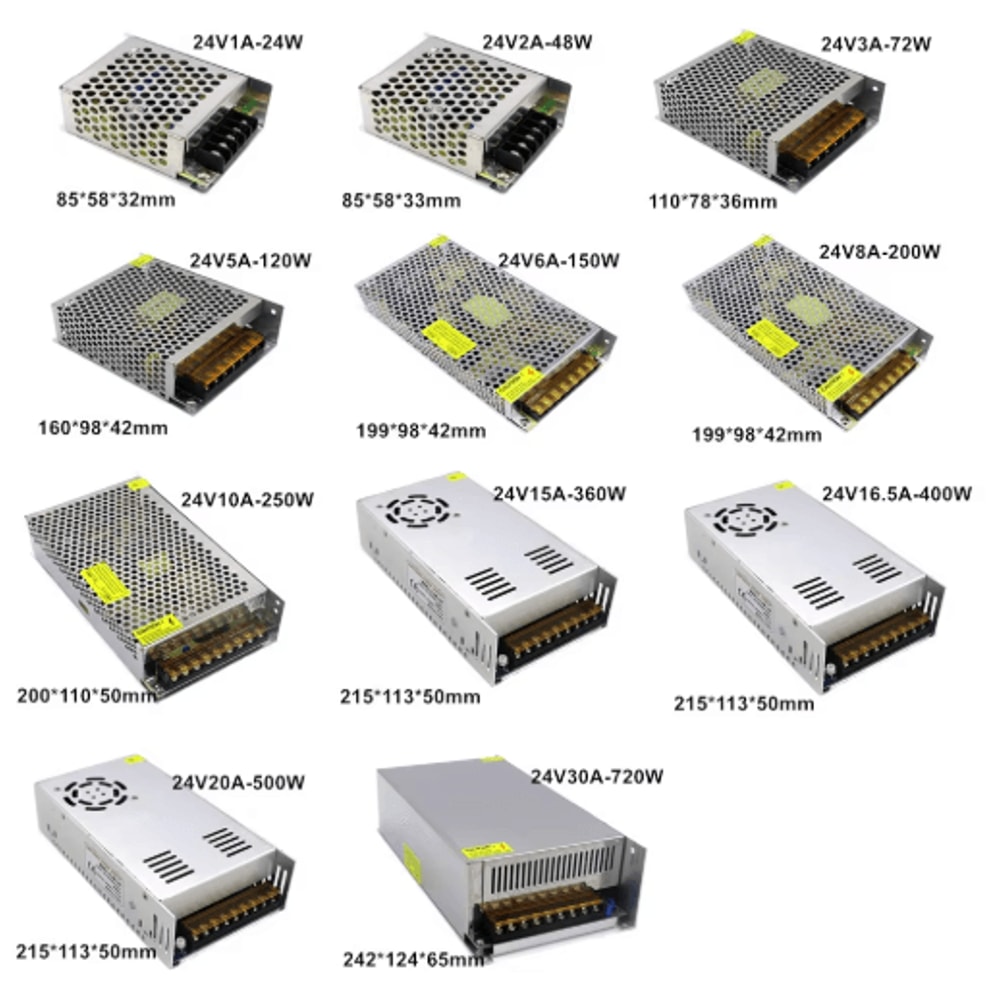 AC 220V To DC 5V 12V 24V 36V Switching Power Supply SMPS 1A30A 3
