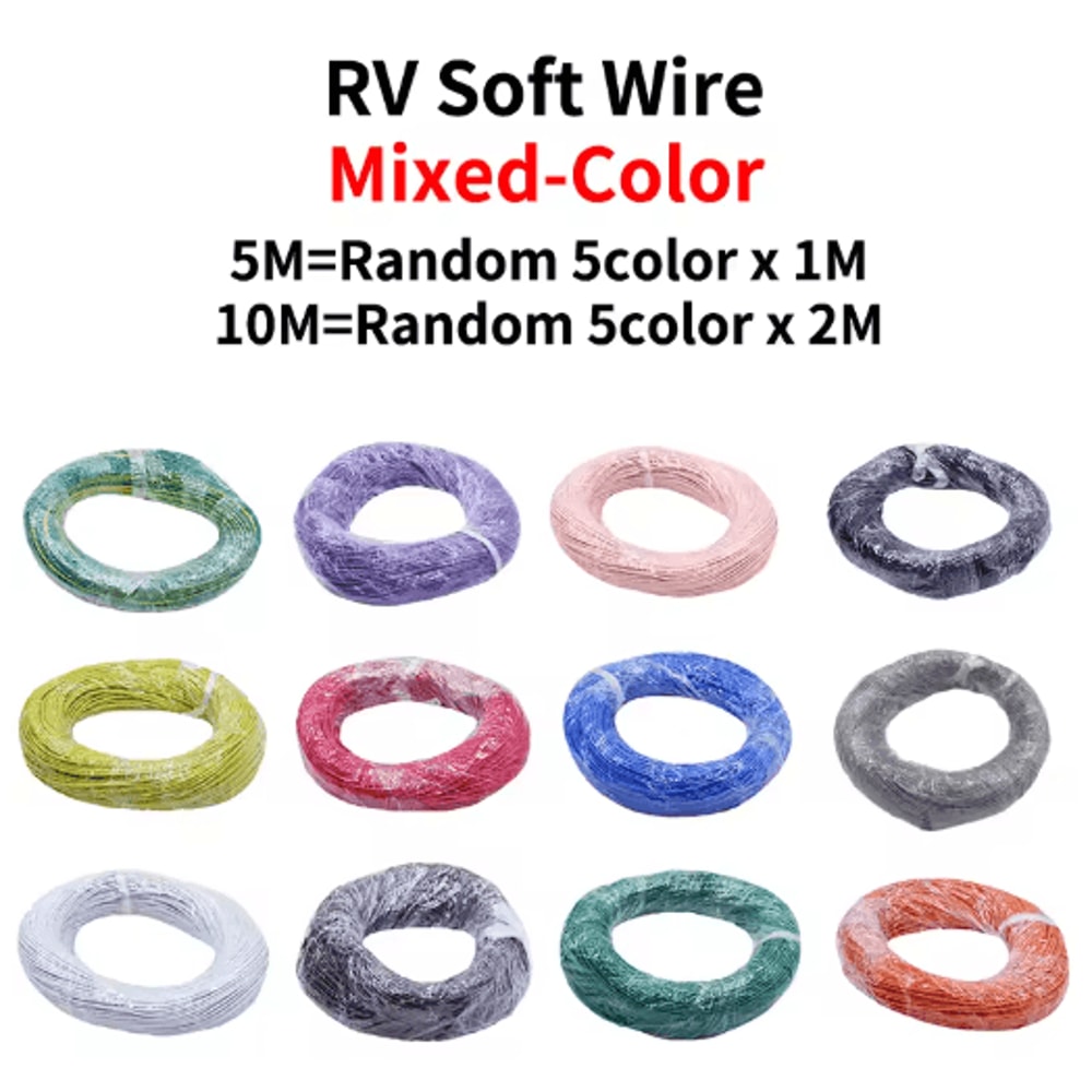 RV Flexible Copper Wire PVC Electrical Cable 300500V For Car Audio Power Wiring 10