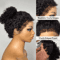 Short Bob 4C Kinky Curly Human Hair Lace Front Wig With Transparent 4by4 Closure 5