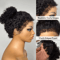 Short Bob 4C Kinky Curly Human Hair Lace Front Wig With Transparent 4by4 Closure 5