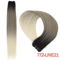 32Inch Ombre Straight Synthetic Hair Bundle 200g HighTemperature Fiber 27613 Brown Grey M618 1