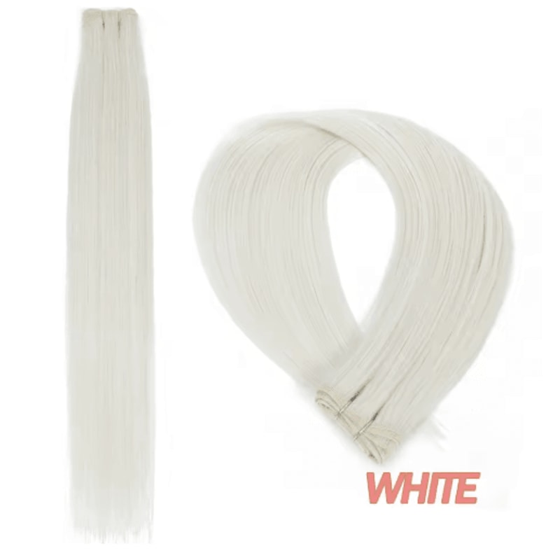 32Inch Ombre Straight Synthetic Hair Bundle 200g HighTemperature Fiber 27613 Brown Grey M618 3