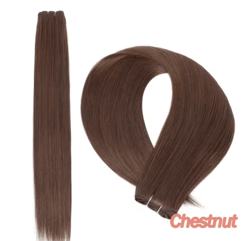 32Inch Ombre Straight Synthetic Hair Bundle 200g HighTemperature Fiber 27613 Brown Grey M618 8