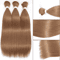 32Inch Ombre Straight Synthetic Hair Bundle 200g HighTemperature Fiber 27613 Brown Grey M618 0