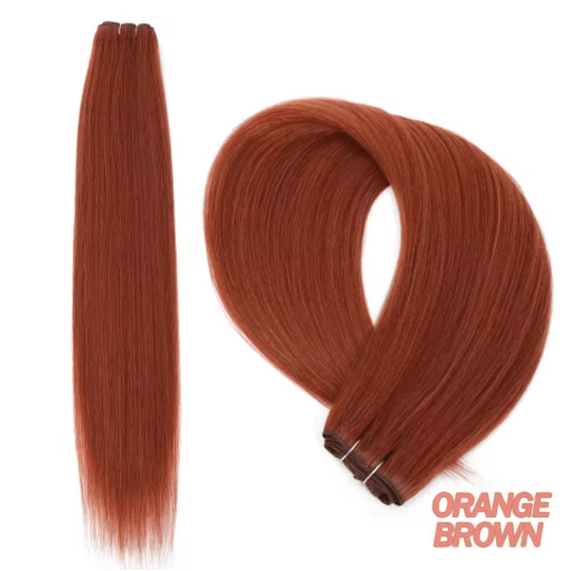 32Inch Ombre Straight Synthetic Hair Bundle 200g HighTemperature Fiber 27613 Brown Grey M618 22